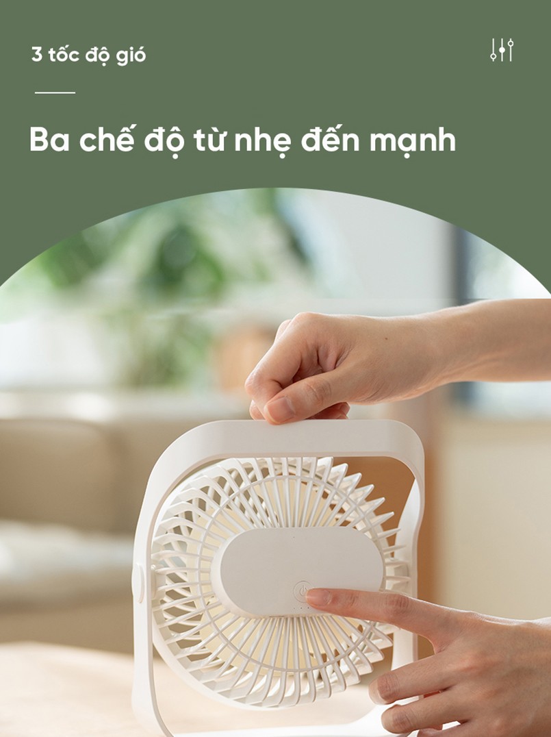 [HÀNG CHÍNH HÃNG] Quạt để bàn mini Lumias F2000