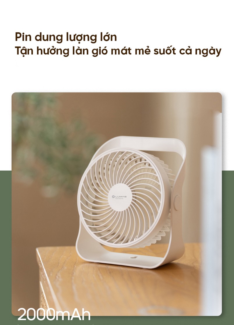 [HÀNG CHÍNH HÃNG] Quạt để bàn mini Lumias F2000