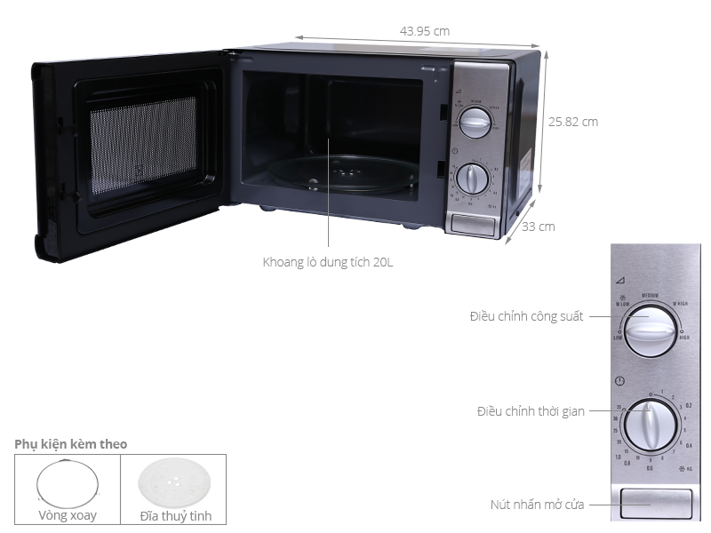 Lò Vi Sóng Electrolux EMM2026MX (hàng chính hãng)