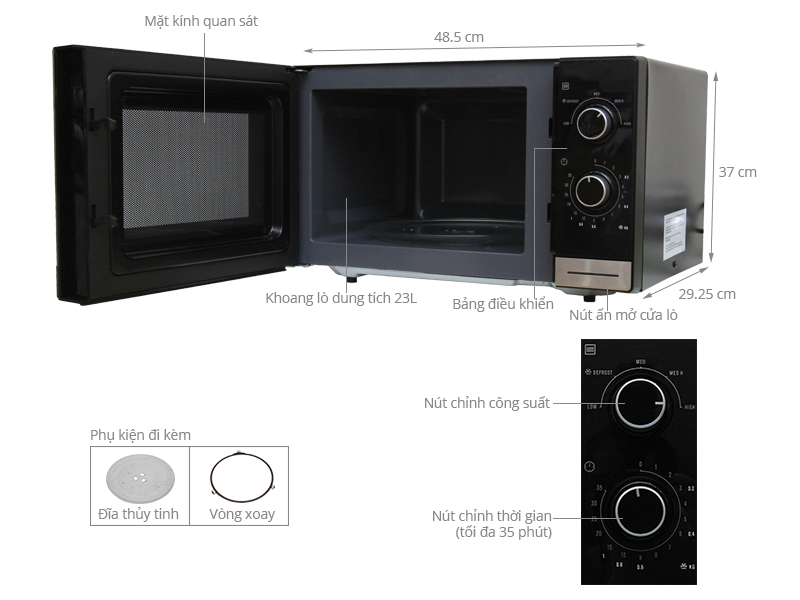 Lò vi sóng Electrolux EMM2308X (hàng chính hãng)