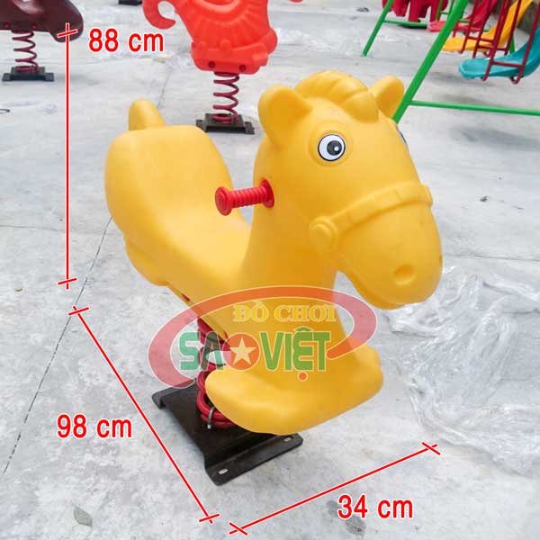 [HÀNG CHÍNH HÃNG] Con ngựa thú nhún lò xo cho bé chơi công viên S12N51