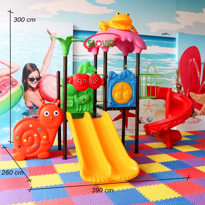 [HÀNG CHÍNH HÃNG] Cầu trượt liên hoàn trong nhà con Ếch S03NB189