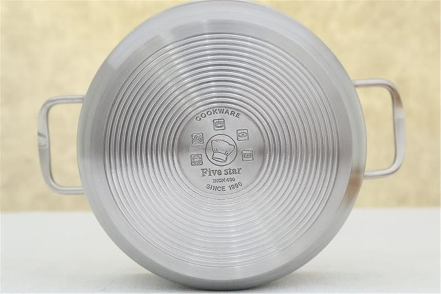 Bộ nồi inox 4 chiếc Fivestar nắp kính, 3 đáy