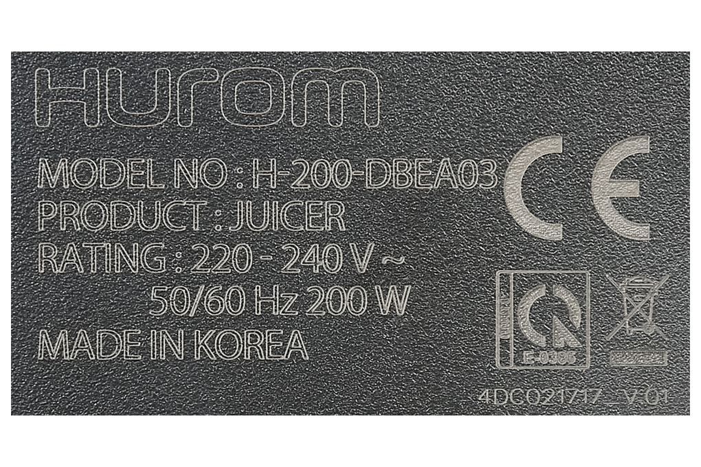 [HÀNG CHÍNH HÃNG] Máy ép chậm Hurom H200/H200-DBE/H200-BBE