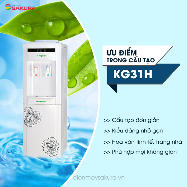 [HÀNG CHÍNH HÃNG]Cây nước nóng lạnh Kangaroo KG31H