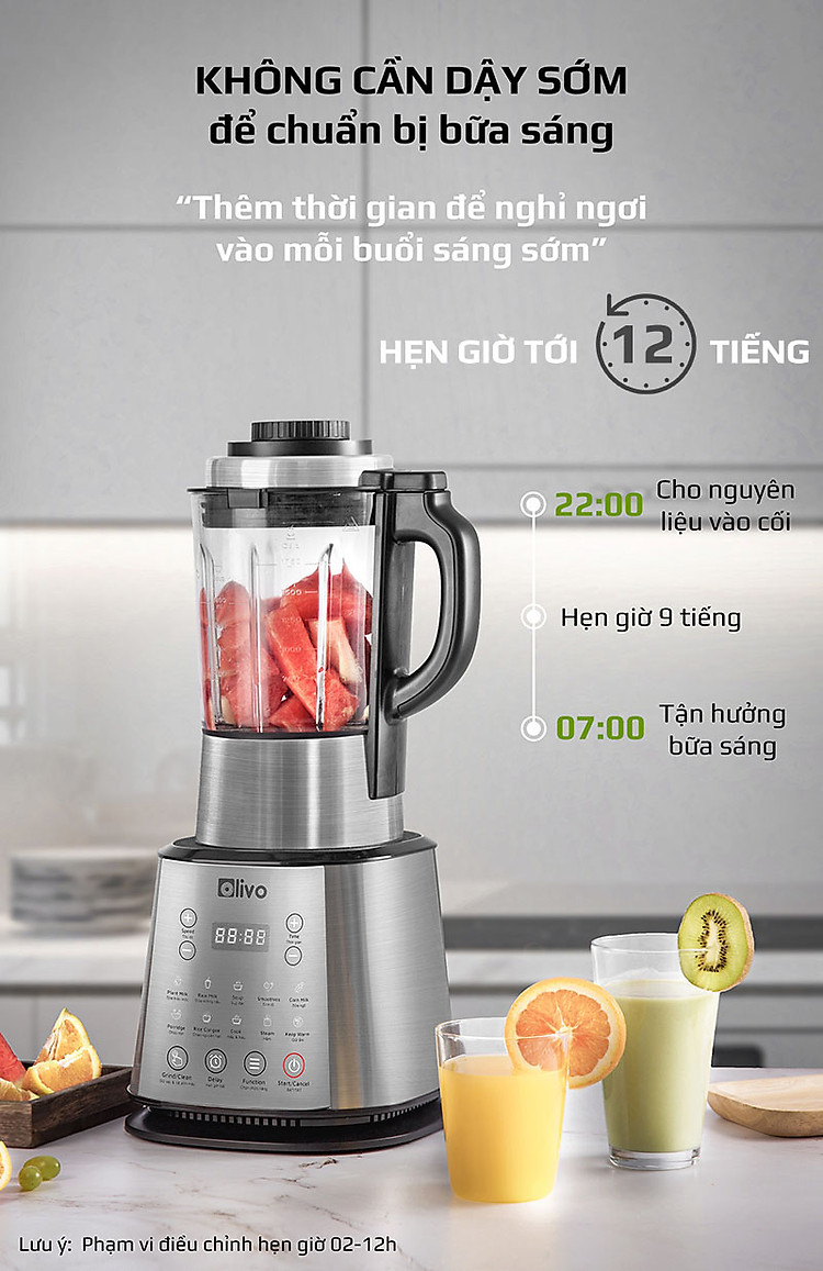 [CHÍNH HÃNG] Máy Làm Sữa Hạt OLIVO X20 PLUS ( BH 24 tháng) 2000w
