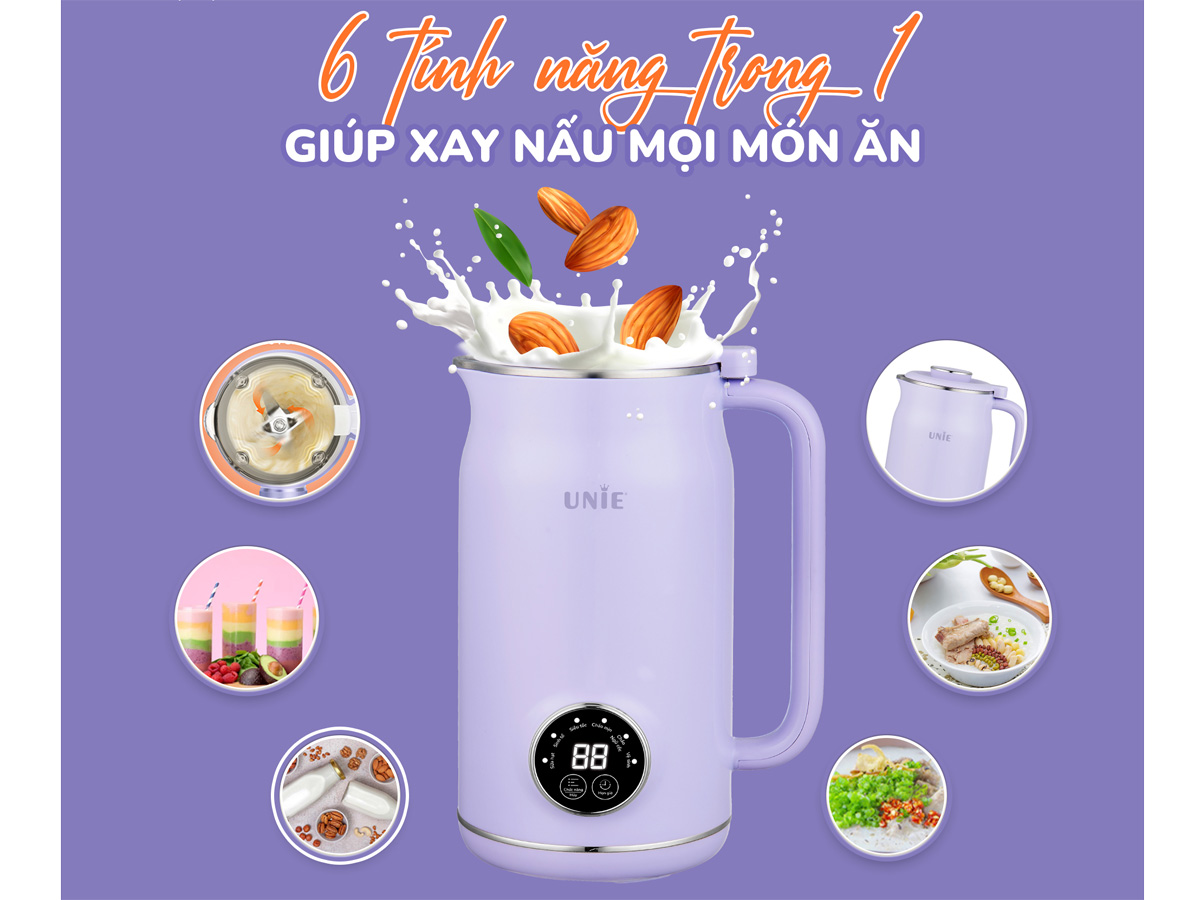 [HÀNG CHÍNH HÃNG] Máy làm sữa hạt UNIE UMB06