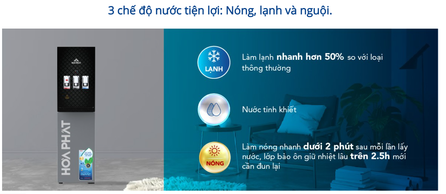 [HÀNG CHÍNH HÃNG] Cây nước nóng lạnh hút bình Hòa Phát HWP BS1A / HWP B1CI / HWP B2CI / HWP B1CJ