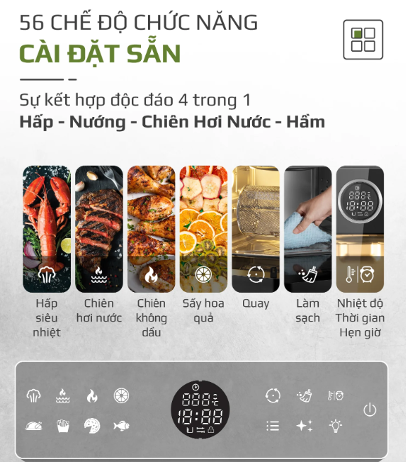[GIẢM 30%] [HÀNG CHÍNH HÃNG] Nồi Chiên Hấp Đa Năng OLIVO SF16 PRO mẫu mới nhất