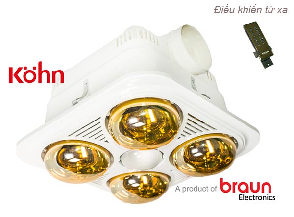 [HÀNG CHÍNH HÃNG] Đèn sưởi âm trần Braun BU04GR