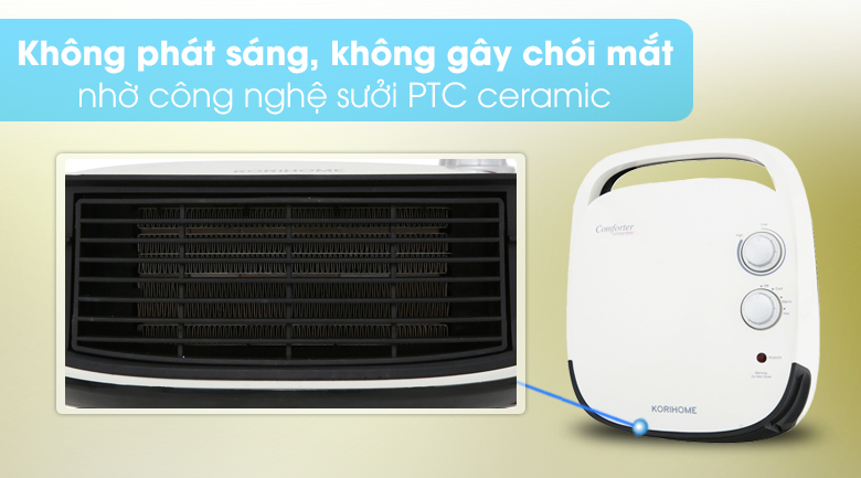 Quạt sưởi Korihome BHK-101-W - 2000W (hàng chính hãng)