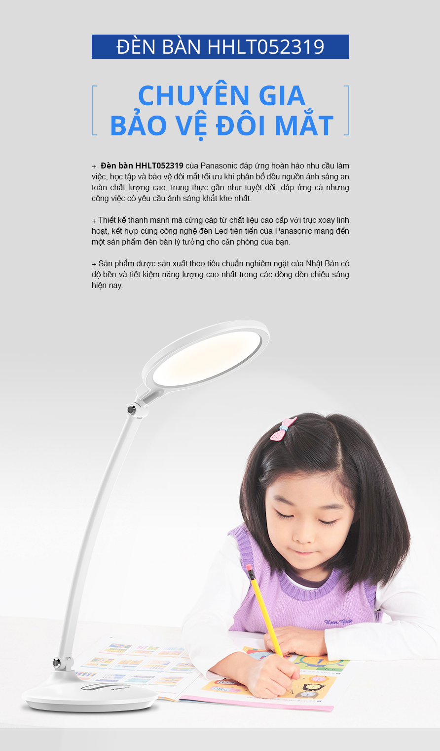 [HÀNG CHÍNH HÃNG] Đèn Để Bàn Panasonic HHLT052319