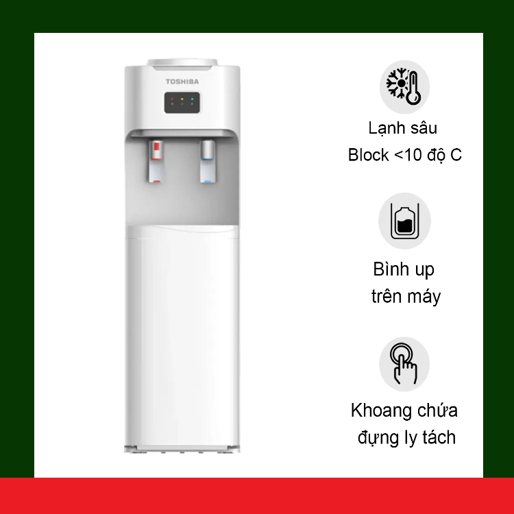 [HÀNG CHÍNH HÃNG] Cây nước nóng lạnh Toshiba RWF-W1664TV(W1)