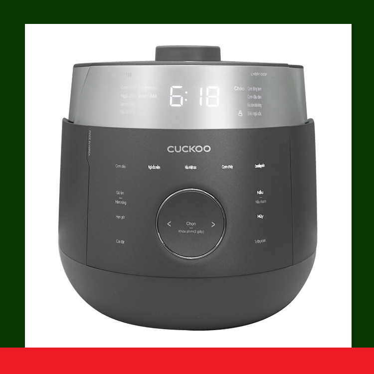 [HÀNG CHÍNH HÃNG] Nồi Cơm Điện Cao Tần Áp Suất Cuckoo CRP-LHBR0600F 1.08L