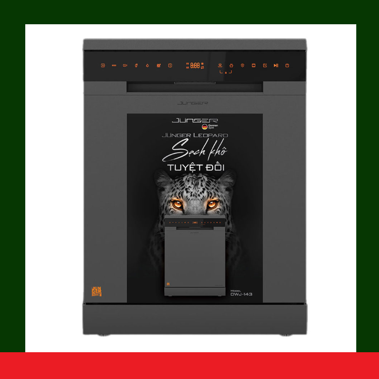 [GIẢM 30%] [HÀNG CHÍNH HÃNG] DWJ143 Máy rửa bát cao cấp JUNGER DWJ-143 (miễn phí lắp đặt)