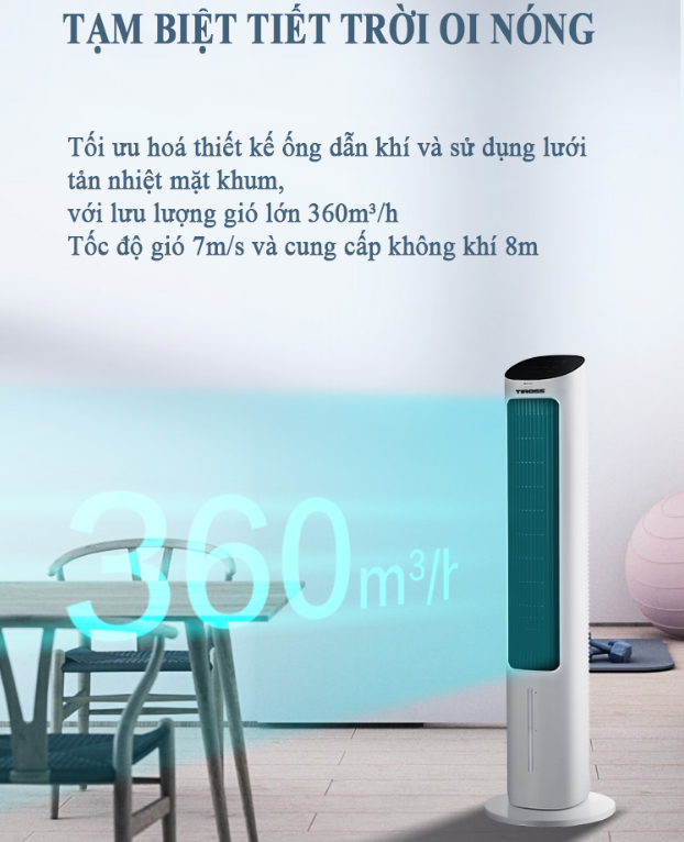 [HÀNG CHÍNH HÃNG] Quạt Tháp Hơi Nước Tiross TS9177