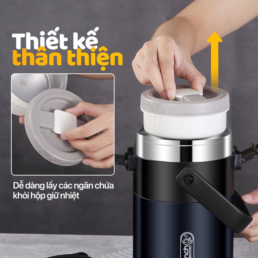 Hộp Cơm Giữ Nhiệt 2GOOD HC02 (2.0L) HÀNG CHÍNH HÃNG