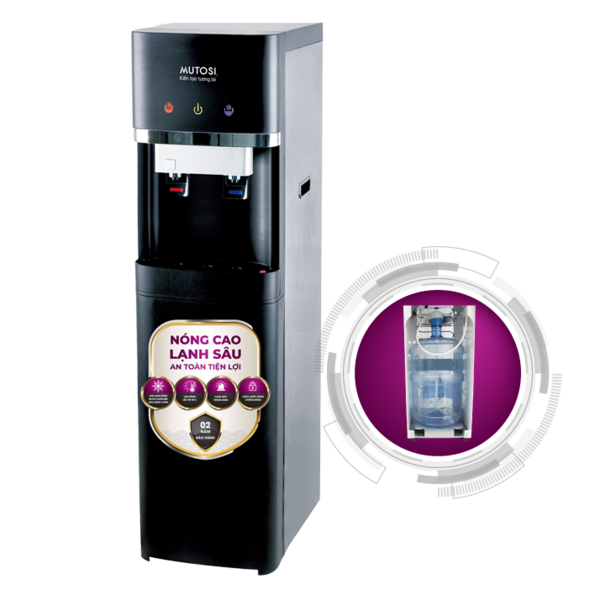 [GIẢM 30%] [HÀNG CHÍNH HÃNG] Cây nước nóng lạnh Mutosi MD-450BK hút bình