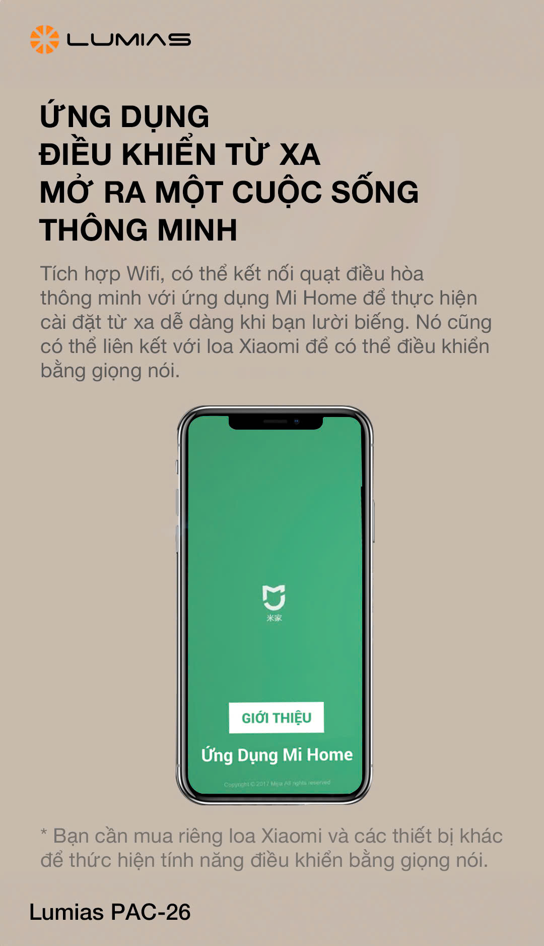 [HÀNG CHÍNH HÃNG] ĐIỀU HÒA DI ĐỘNG LUMIAS PAC-26 với 3 chức năng LÀM LẠNH/ HÚT ẨM/ THỔI GIÓ.
