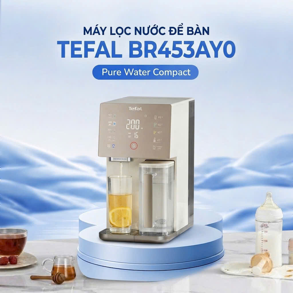 Máy lọc nước để bàn thông minh Tefal BR453AY0 / Tefal BR653BY0