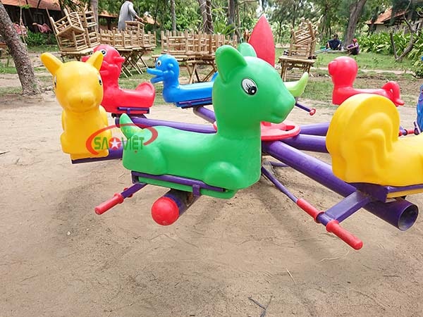 [HÀNG CHÍNH HÃNG] Đu quay mâm xoay trẻ em 8 con thú S06N02C