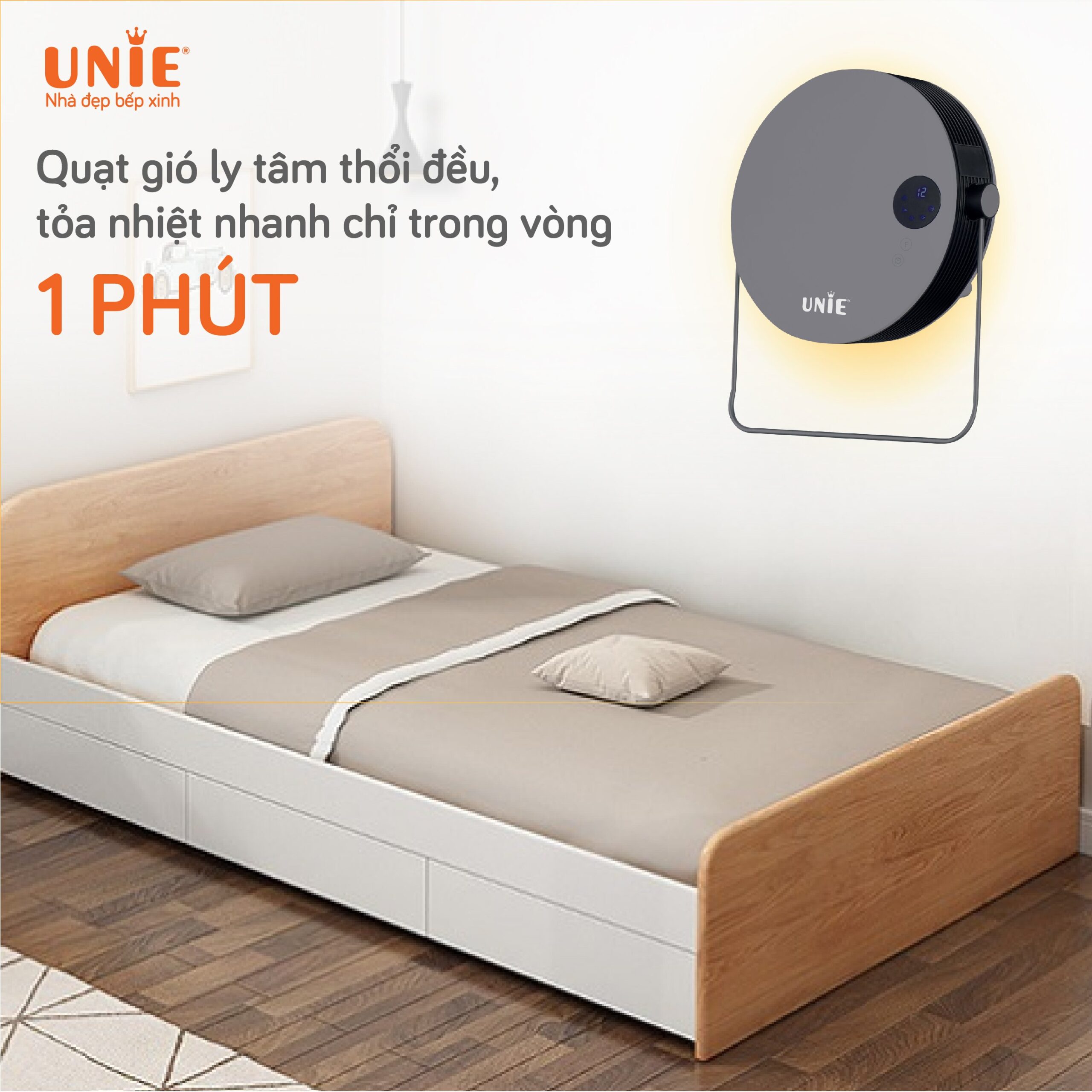 [HÀNG CHÍNH HÃNG] Máy sưởi gốm UNIE UE-125