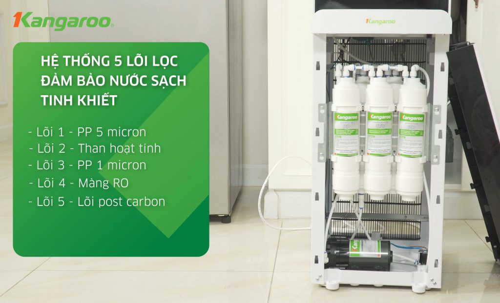 {HÀNG CHÍNH HÃNG} Máy lọc nước có chức năng làm nóng lạnh nước uống KG62A3