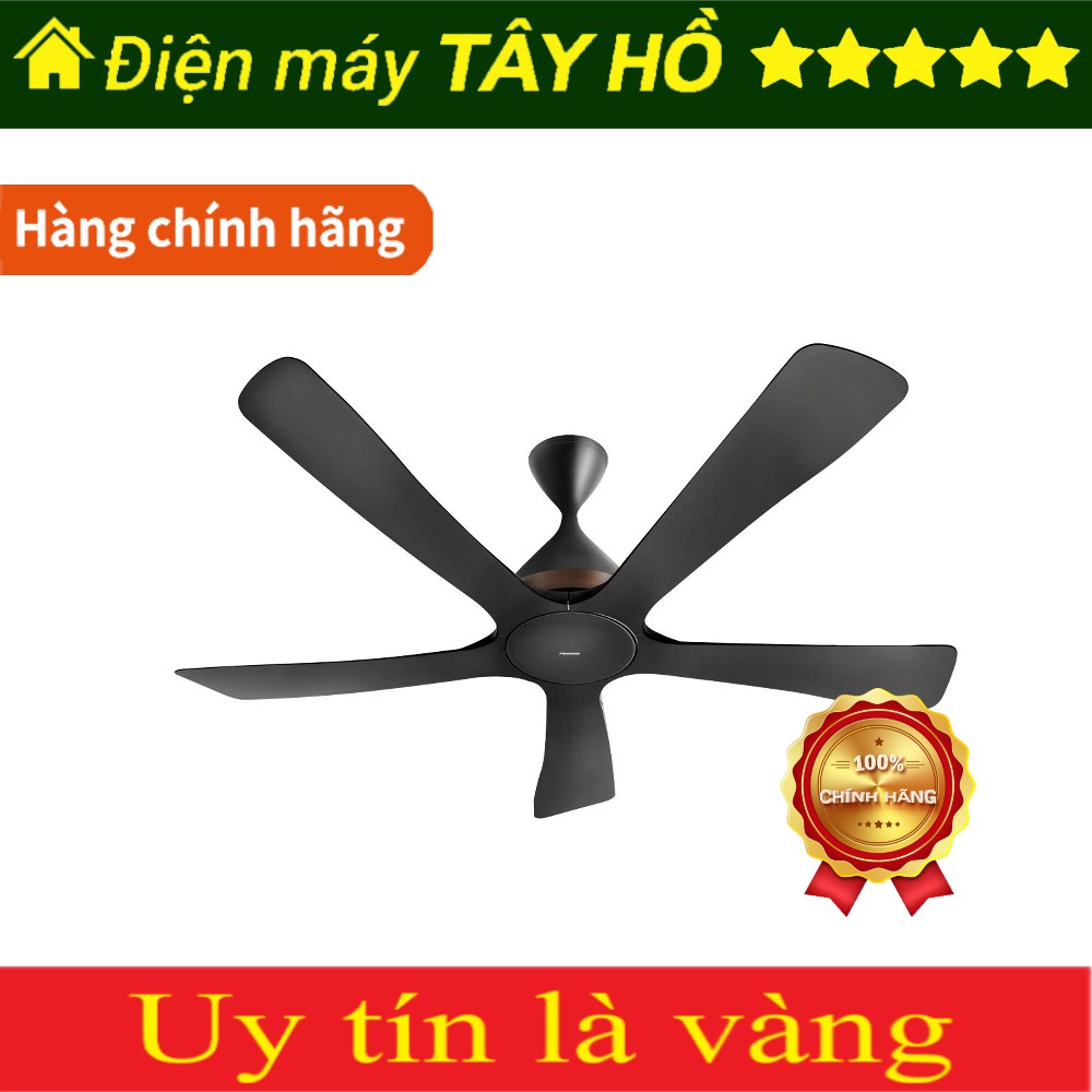 [Hàng chính hãng] Quạt Trần Panasonic F‑60DHN 5 cánh màu đen, Sản xuất tại Malaysia