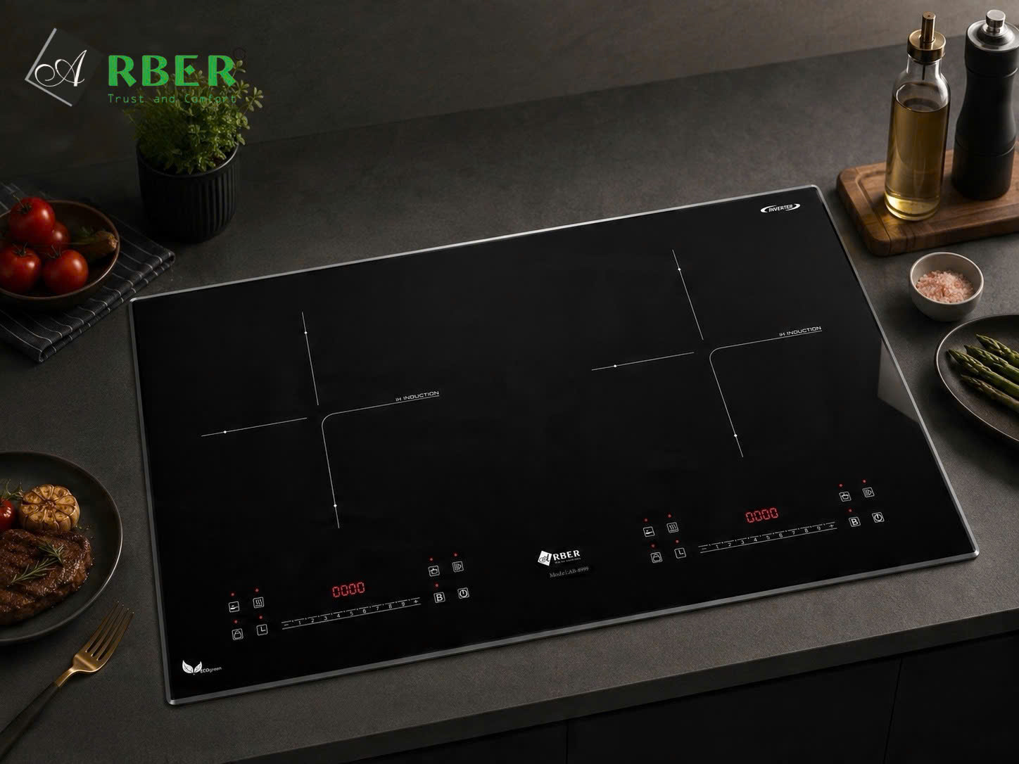 [HÀNG CHÍNH HÃNG] Bếp từ đôi cao cấp AB8999 công suất 4000W, xuất xứ thương hiệu Đức
