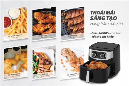 [HÀNG CHÍNH HÃNG] NỒI CHIÊN KHÔNG DẦU 6L SUNHOUSE SHD4062