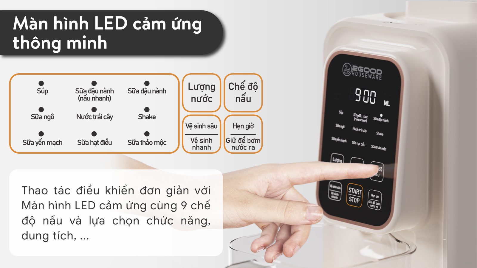 [HÀNG CHÍNH HÃNG] Máy Làm Sữa Hạt Tự Động 2GOOD SONA i8 / SONA i7- Tự Động Nấu, Tự Động Vệ Sinh