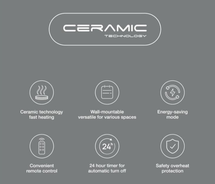 Máy sưởi nhà tắm Ceramic Lumias H08B - 2000W