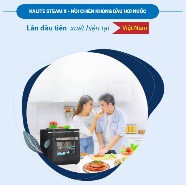 [QUÀ TẶNG TRỊ GIÁ 200K] Nồi Chiên Không Dầu Kết Hợp Hấp Kalite Steam X - Công Suất 1700W, Dung Tích 15L - Hàng Chính Hãng
