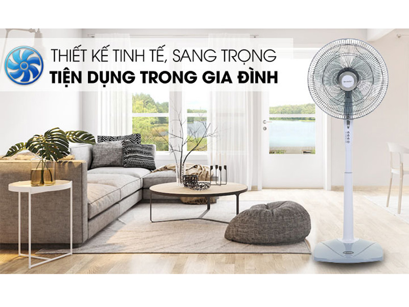 [HÀNG CHÍNH HÃNG] Quạt đứng Sharp PJ-S40RV-LG/DG/VH