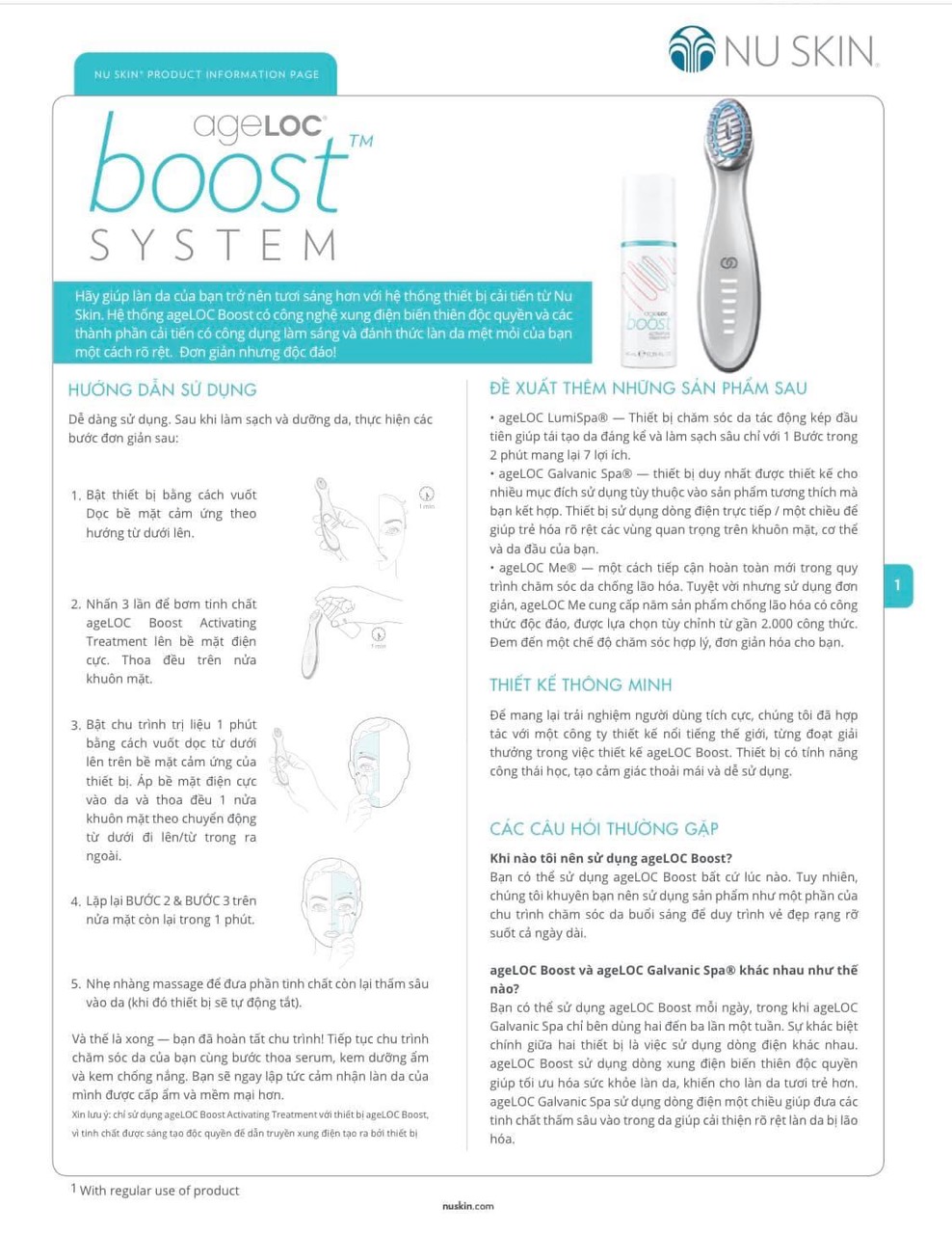 Máy rửa mặt ageLOC Boost (Nu Skin)