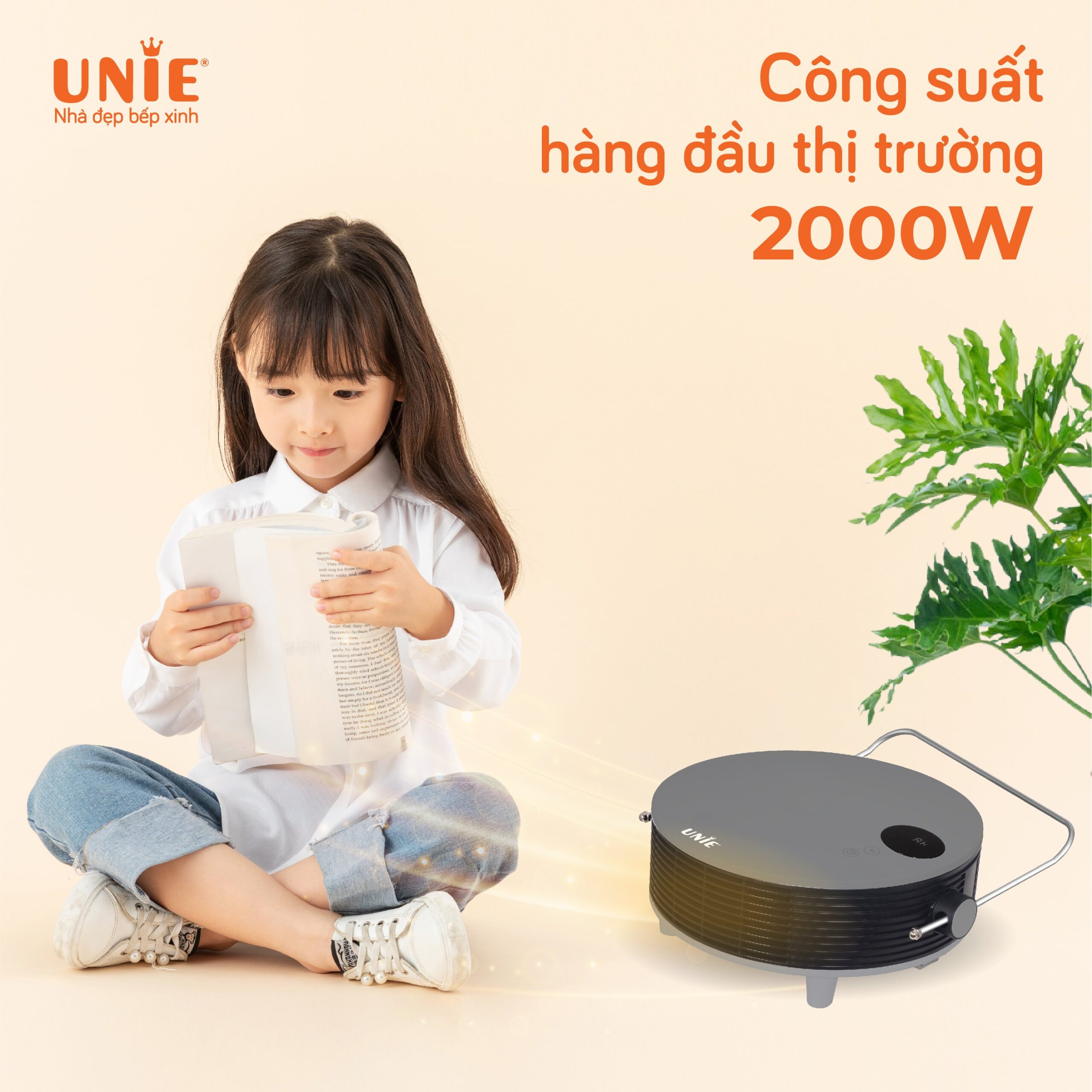 [HÀNG CHÍNH HÃNG] Máy sưởi gốm UNIE UE-125