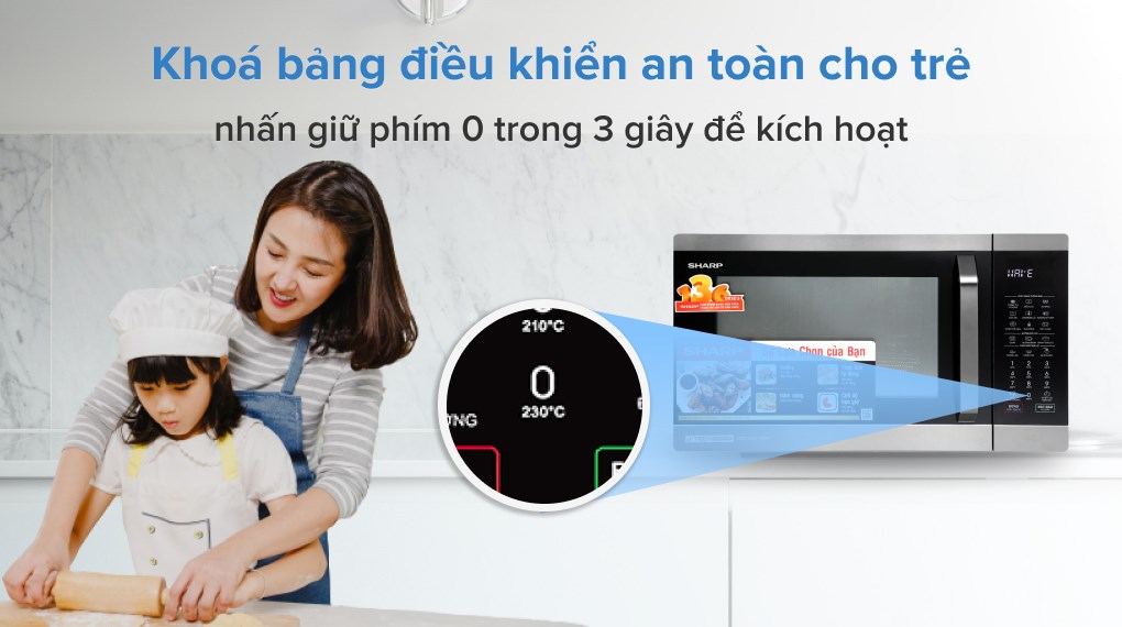 [HÀNG CHÍNH HÃNG] Lò vi sóng có nướng đối lưu Sharp R-C932XVN-BST