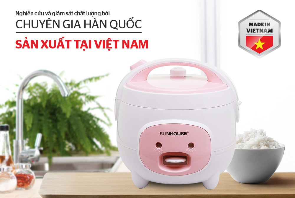 [HÀNG CHÍNH HÃNG] NỒI CƠM ĐIỆN 1.8L SUNHOUSE SHD8607W