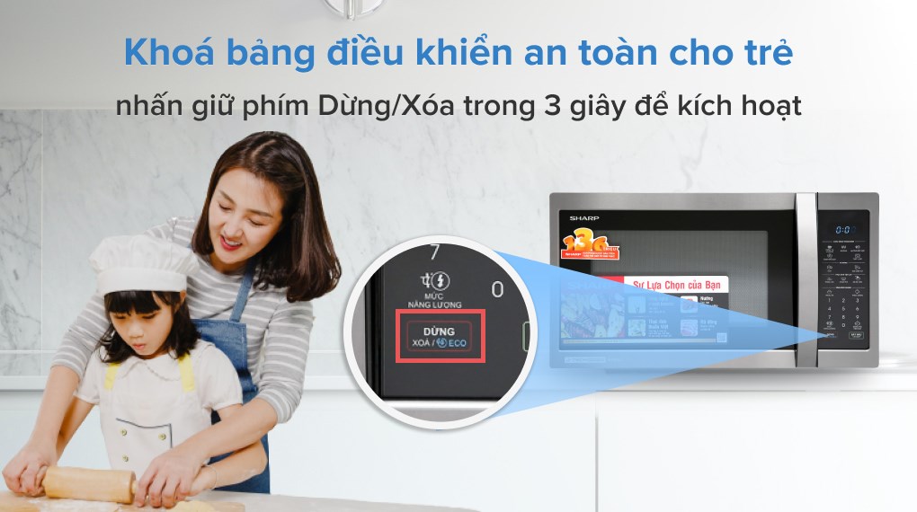 [HÀNG CHÍNH HÃNG] Lò vi sóng điện tử Sharp R-G728XVN-BST