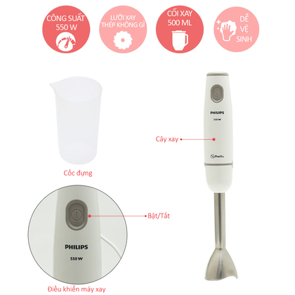 [CHÍNH HÃNG] MÁY XAY CẦM TAY PHILIPS HR1604