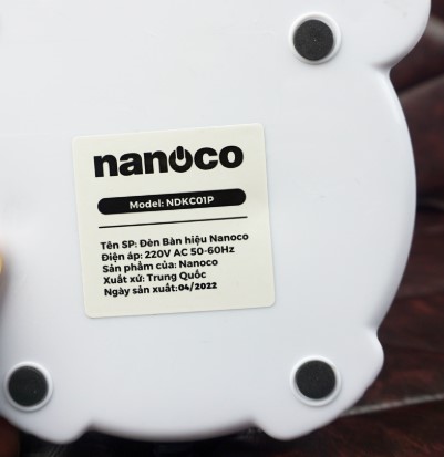 [HÀNG CHÍNH HÃNG] Đèn bàn LED không bóng Nanoco NDKC01P (thỏ hồng)