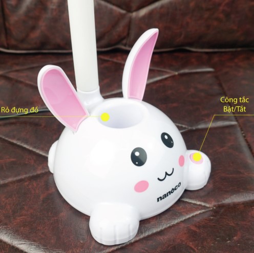 [HÀNG CHÍNH HÃNG] Đèn bàn LED không bóng Nanoco NDKC01P (thỏ hồng)