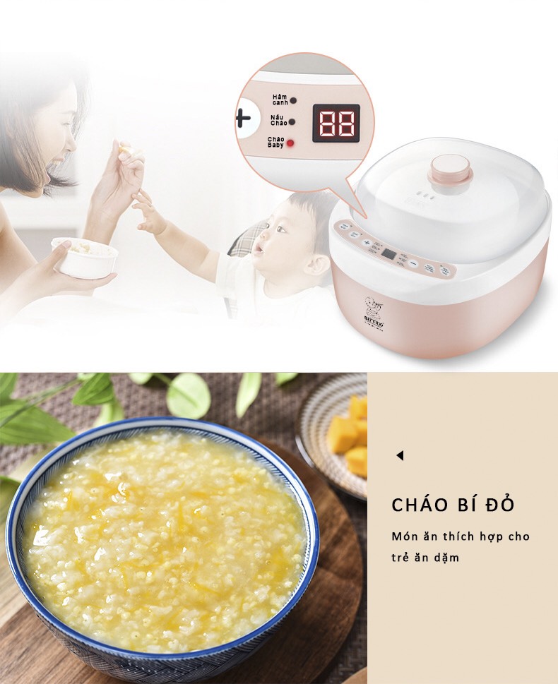 Nồi chưng yến, Nồi tiềm Bennix BN-100A Công nghệ Thái lan - Hàng Chính hãng