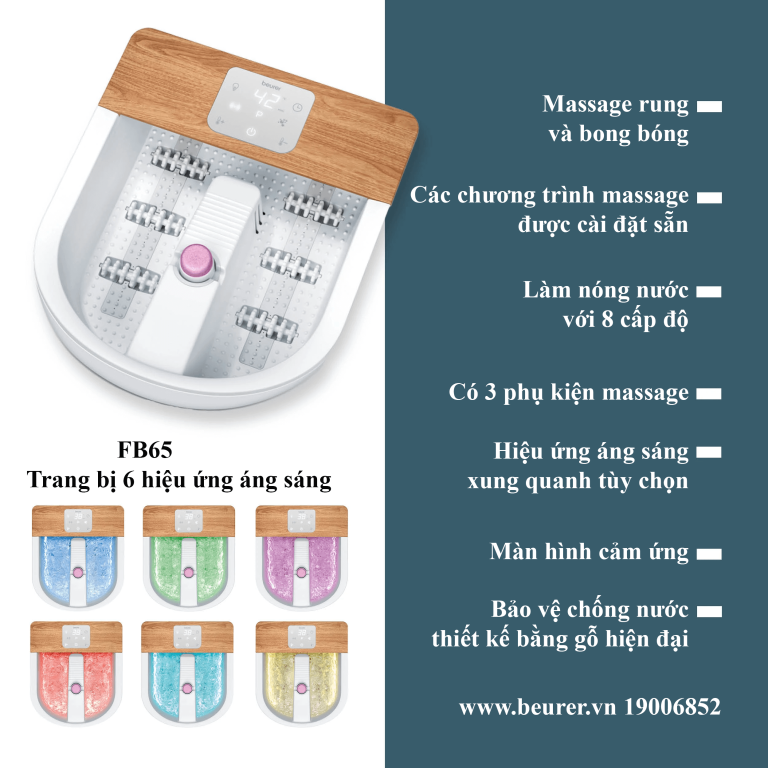 [HÀNG CHÍNH HÃNG] (miễn phí ship+ tặng thảo dược) Bồn ngâm chân Beurer FB65 xuất xứ thương hiệu Đức