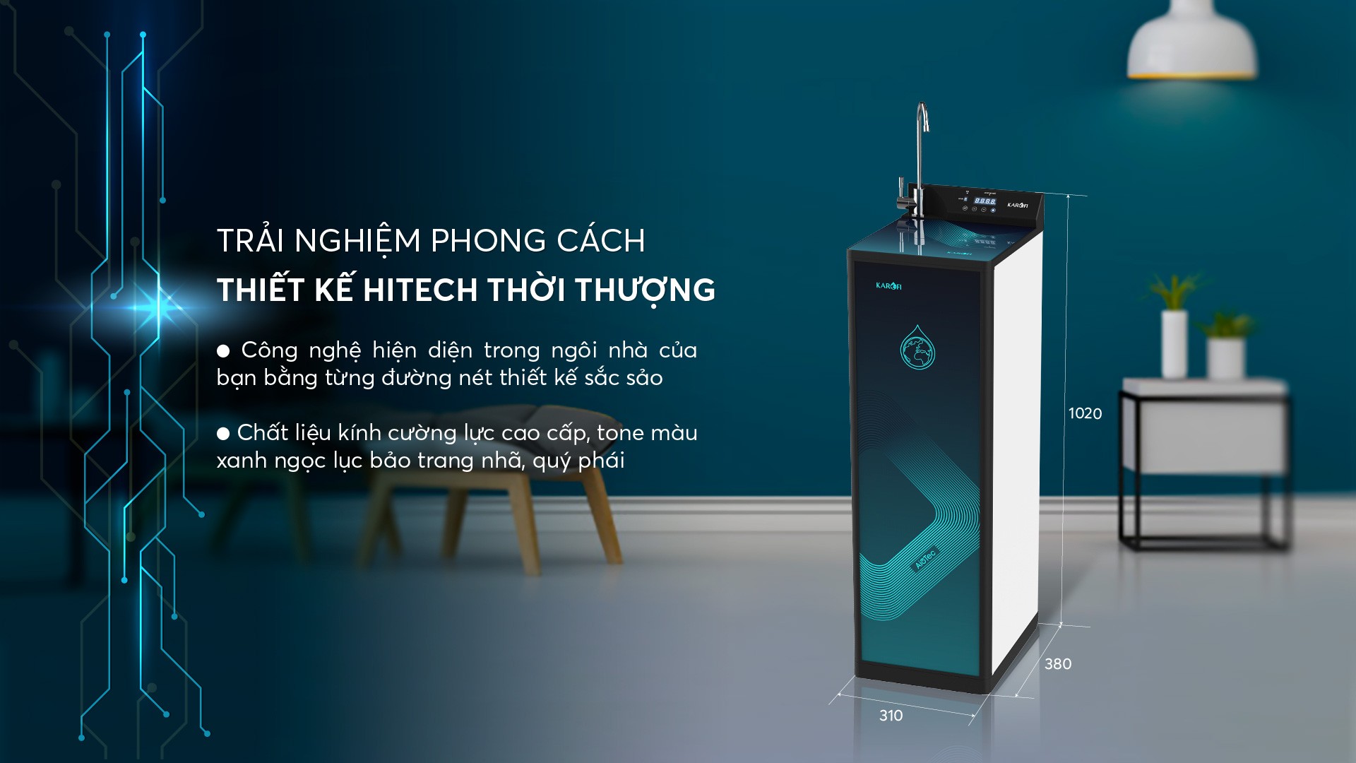 [CHÍNH HÃNG] MÁY LỌC NƯỚC KAROFI KAQ P95 – THÔNG MINH 10 LÕI HYDROGEN
