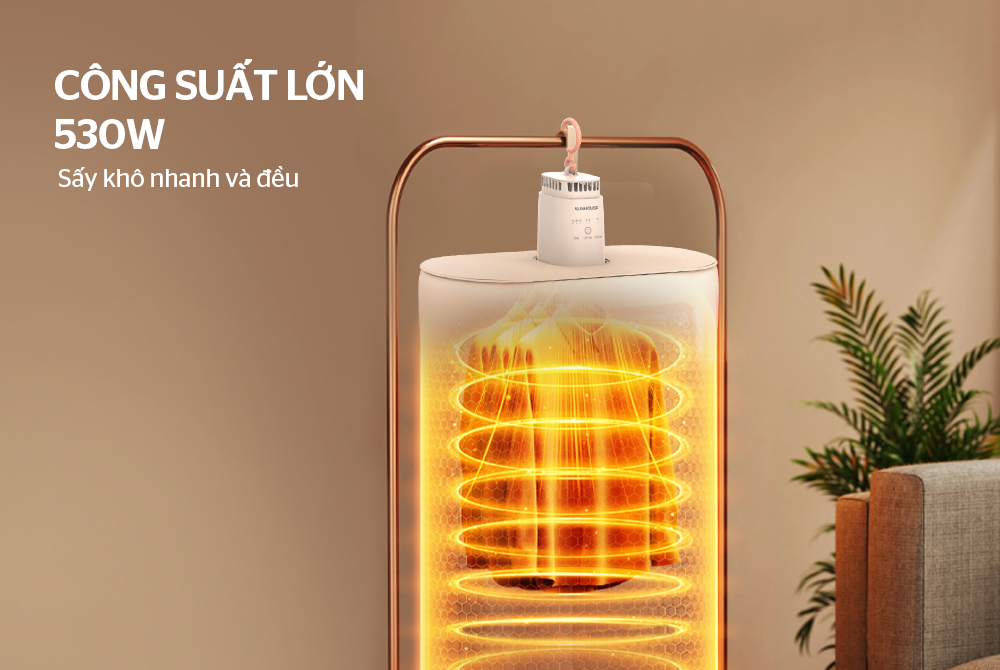 [HÀNG CHÍNH HÃNG] Tủ sấy quần áo mini Sunhouse SHD2704