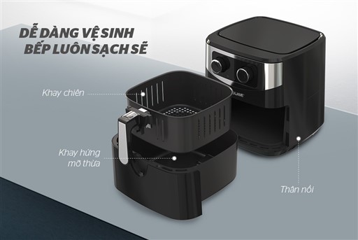 [HÀNG CHÍNH HÃNG] NỒI CHIÊN KHÔNG DẦU 6L SUNHOUSE SHD4062