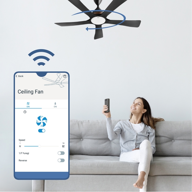 [Hàng chính hãng] Quạt Trần Panasonic F‑60DHN 5 cánh màu đen, Sản xuất tại Malaysia