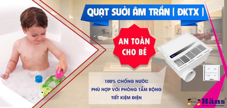 [GIẢM 50%] HANS HAS / Quạt thông gió âm trần điều khiển từ xa HANS HAR - Hàng chính hãng