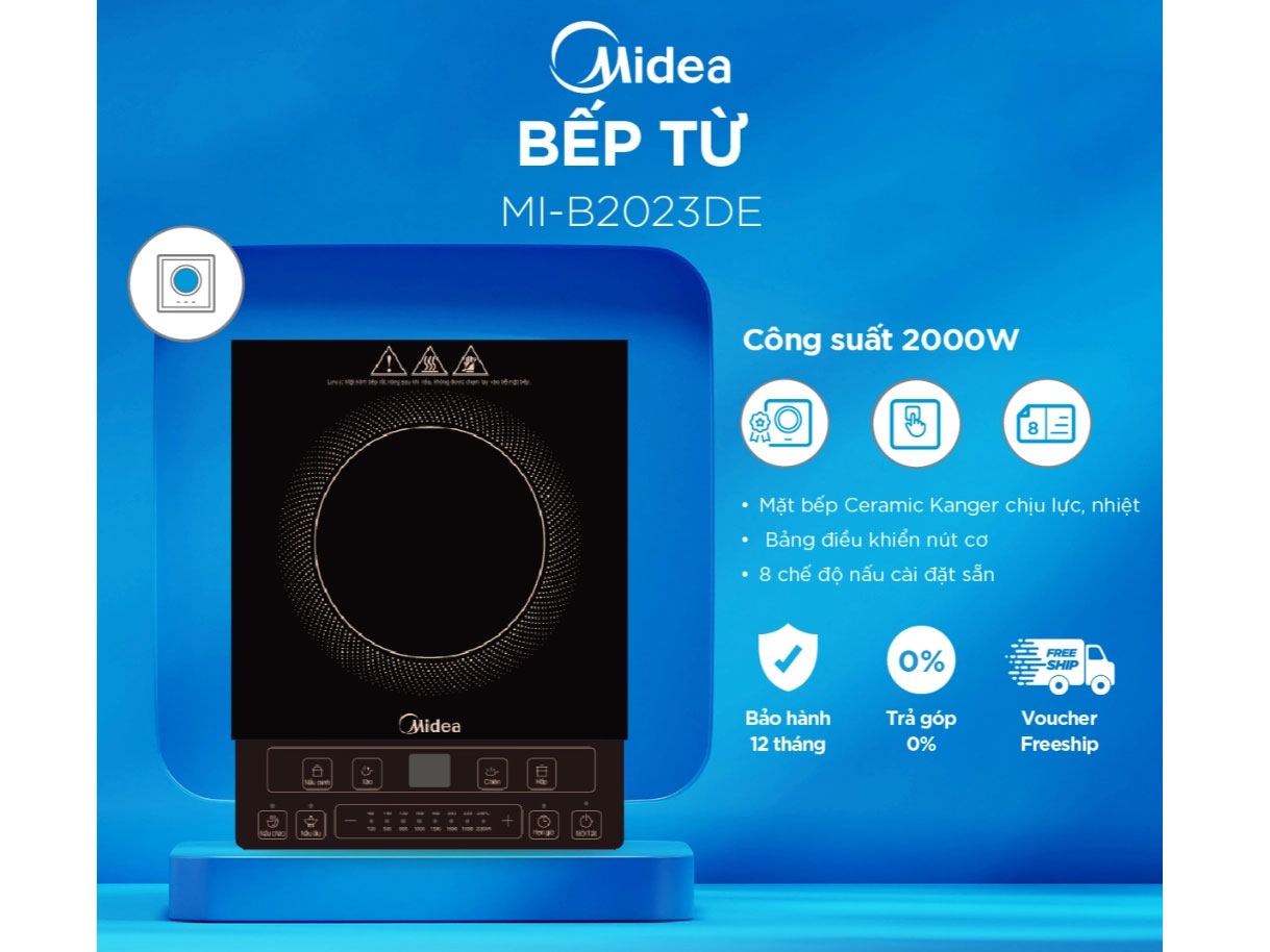 HÀNG CHÍNH HÃNG BẾP ĐIỆN TỪ MIDEA MI-B2023DE